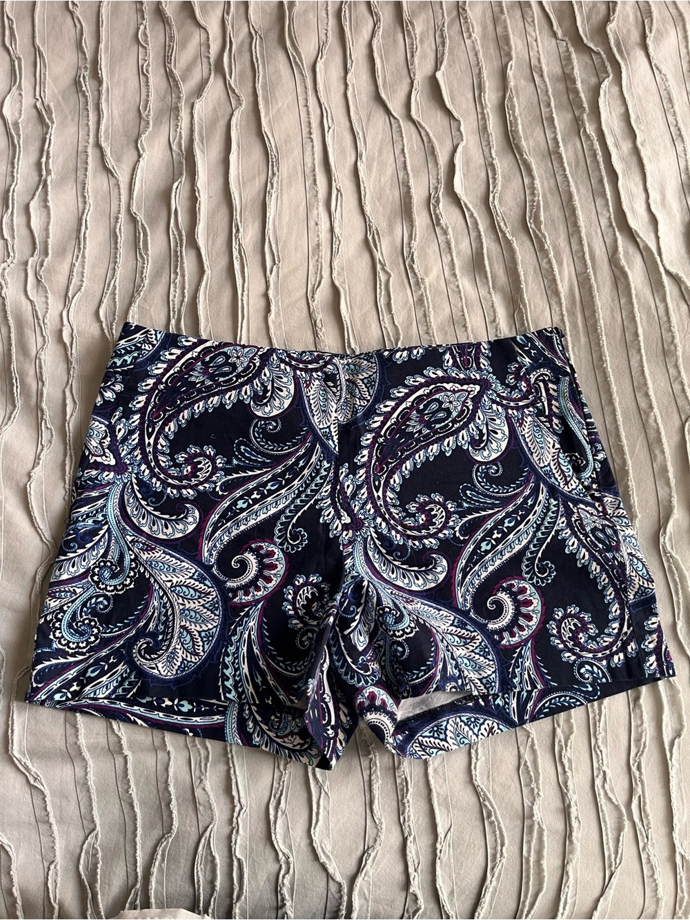 Banana Republic Paisley Print Navy Women's Shorts